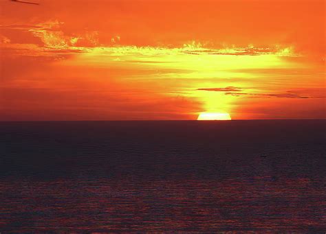 La Jolla Sunset Orange Skies Photograph By Russ Harris Fine Art America