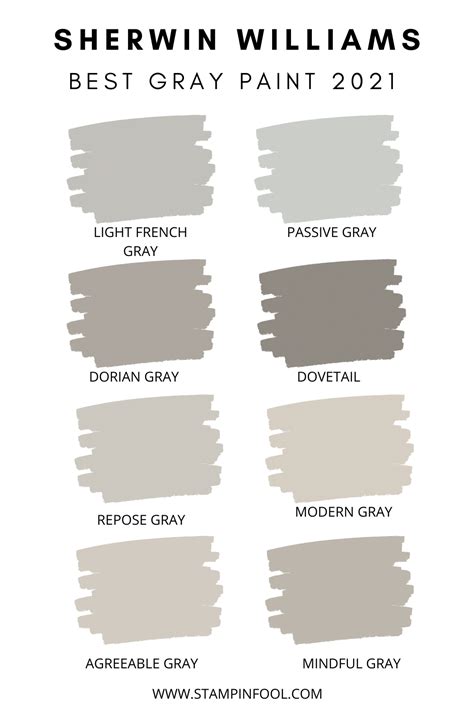 The Best Sherwin Williams Gray Paint Colors In 2021 Grey Paint Colors