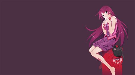 Anime Anime Girls Simple Background Monogatari Series