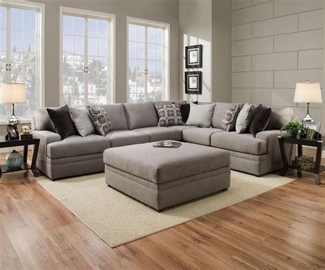 Simmons Beautyrest 8561 Pocket Coil Grey Sectional Sofa San Diego Los