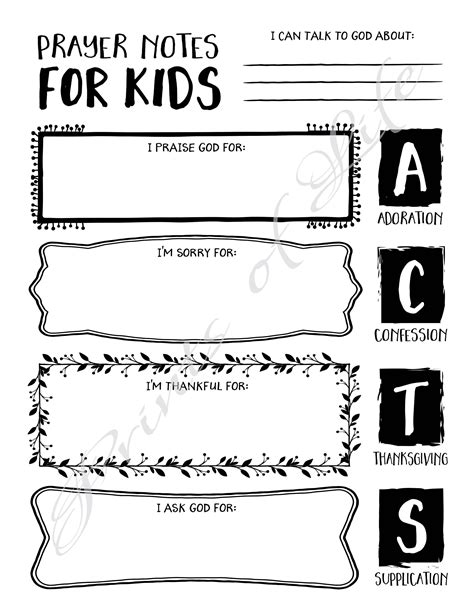 Download, print & watch your kids learn today! Prayer Notes for Kids. PDF printable. Instant download. Boys, girls, youth, teens. Worksheet ...