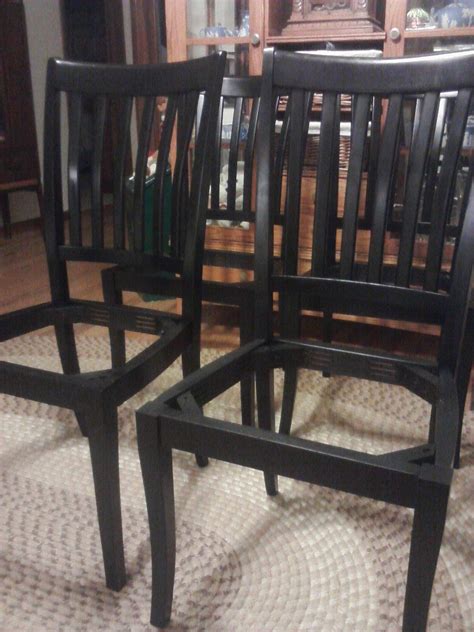 Learn how to to refinish and upholster a set of old farm chairs. Refinishing my chairs and dining room table with Rustoleum ...
