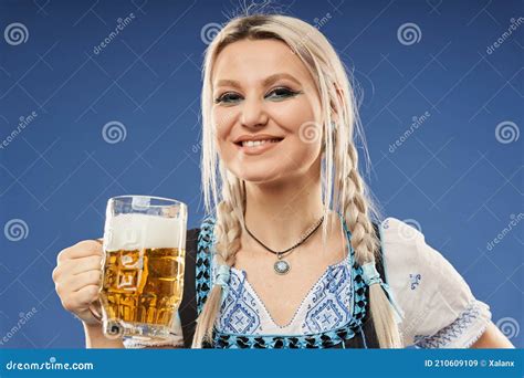 Blonde German Girl With Beer Stock Image Image Of Blond German 210609109