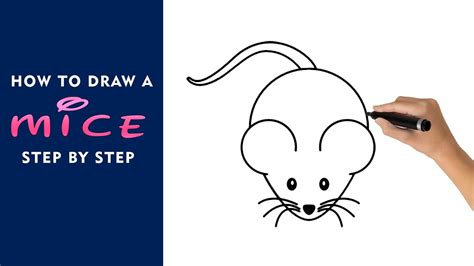 How To Draw A Mice Step By Step Mice Easy Drawing For Children Youtube