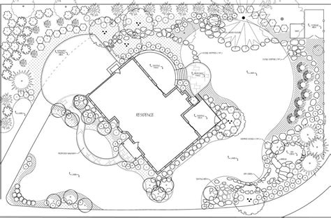 Landscape Plans With Walkways Patios And Planting
