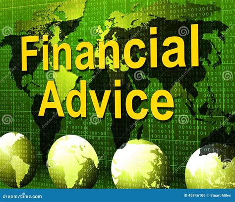 Financial Advice Indicates Business Help And Finances Stock