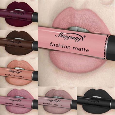 12 Color Women Waterproof Matte Lip Gloss Liquid Long Lasting Lipstick Makeup Matte Lip Gloss