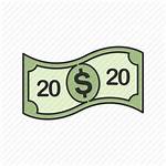 Dollar Icon Bill Dollars Cash Twenty Hundred
