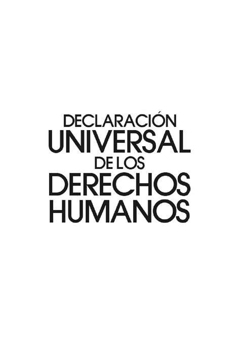 Declaracion Universal De Los Derechos Humanos By Editorial Fjdh Issuu