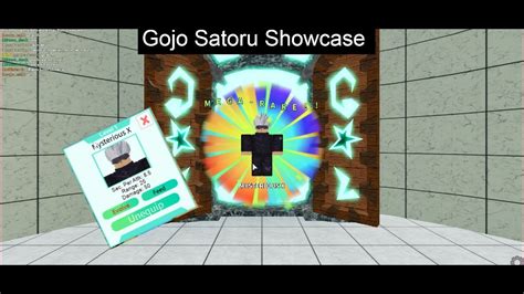 Gojo Satoru Showcase In All Star Tower Defense Roblox Youtube