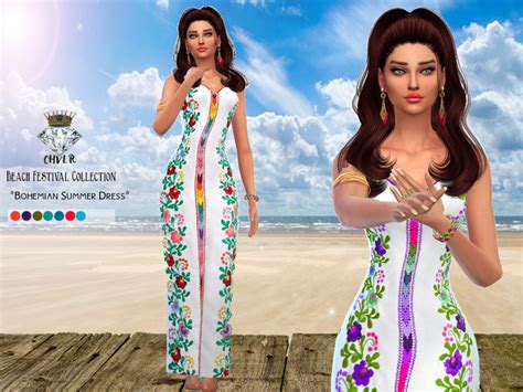The Sims Resource Bohemian Summer Dress