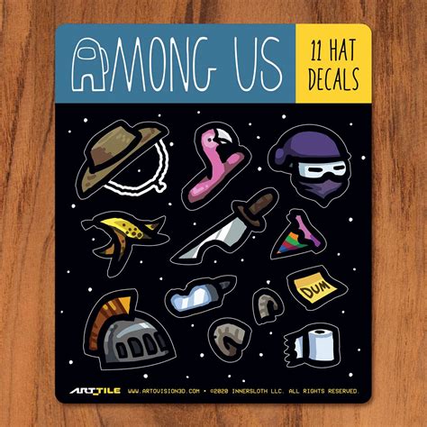 Among Us Art Tile Crewmate Decals More Hats Artovision
