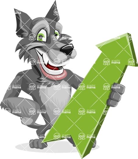 Wolf Cartoon Vector Character Pointer 1 Graphicmama