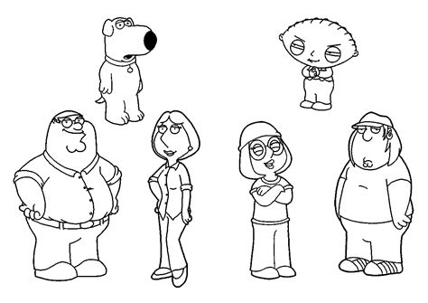 Finds the characters of your favorite cartoons. Free Printable Family Guy Coloring Pages For Kids