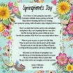 Pin by Maria on classroom ideas | Spring time, Joy, Christian poems