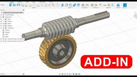 Worm Gears In Fusion 360 Plugin Update Available See Description