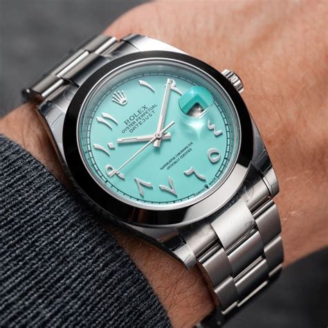 Rolex Datejust Ii Steel With Custom Tiffany Blue Arabic Dial