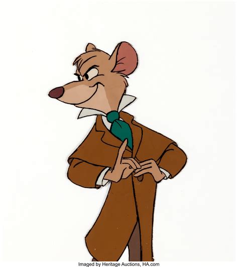 The Great Mouse Detective Basil Production Cel Walt Disney Lot