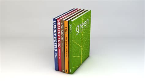 Generic Books With Custom Covers Cgtrader