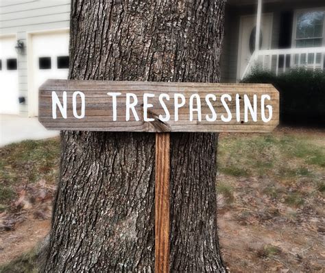 No Trespassing Sign - Barnwood Rust Designs