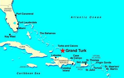 Grand Turk Map Caribbean Islands