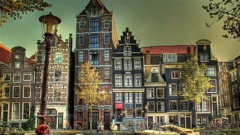 Amsterdam Netherlands Europe Architecture Buildings Houses Street