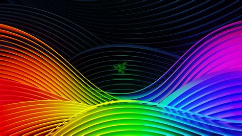 Razer Wallpaper 4k Colorful Spectrum Waves Ridges