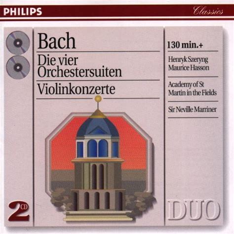 bach orchestral suites nos 1 4 violin concertos nos 1 2 concerto for 2 violins b0000041cv