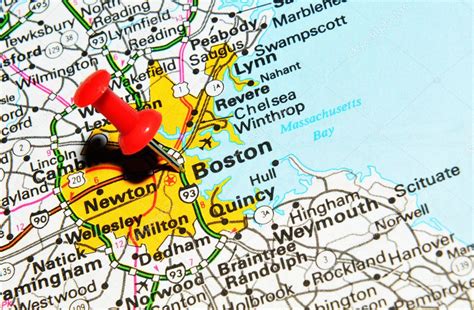 Città Di Boston Sulla Mappa — Foto Stock © Lucianmilasan 11561279