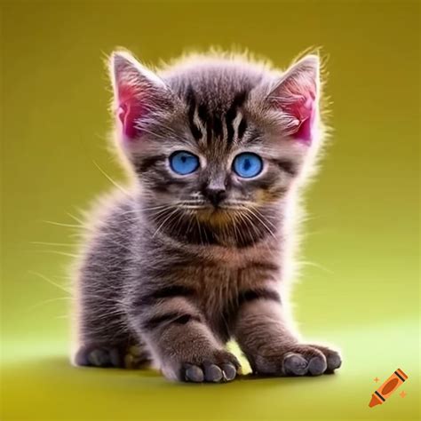 kitten with huge black eyes on craiyon