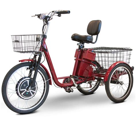 EWheels EW Electric Adult Trike Wheel Electric Bicycle Red