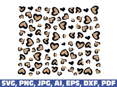 Leopard Heart Print Svg Leopard Svg Cheetah Svg Leopard Etsy