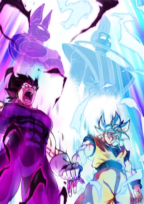 Son Goku Vegeta Beerus And Whis Dragon Ball And 1 More Drawn By
