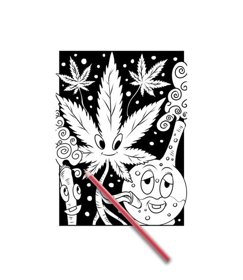 Stoner Coloring Page Colouring Page For Adults Stoner Coloring Book For Adults Weed Stuff