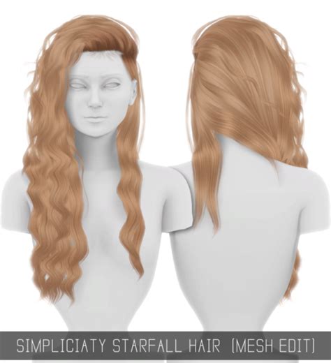 Sims 4 Ccs The Best Starfall Hair Mesh Edit By