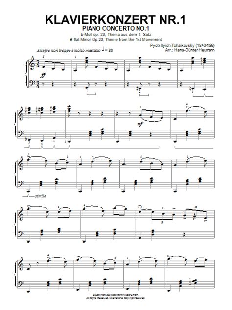 Learning piano is not a costly lesson anymore. Piano Concerto No.1 in B Flat Minor, Op.23 Sheet Music ...