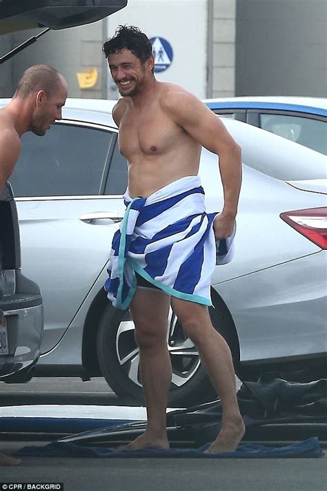 shirtless james franco enjoys surfing session in la daily mail online