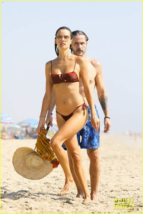 Alessandra Ambrosio Bares Her Abs During Day At The Beach Photo Alessandra Ambrosio