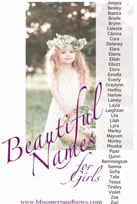 185 Beautiful Names For Girls Bloomers And Bows Baby Favorites Group