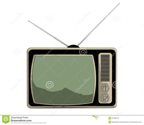 Classic Cartoon Vintage Tv Stock Illustration