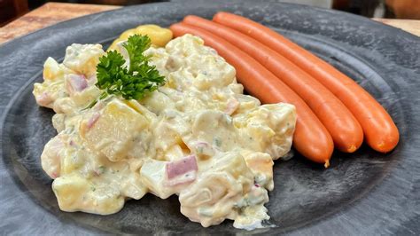 Kartoffelsalat mit Würstchen wie von Oma Westmünsterland BBQ YouTube