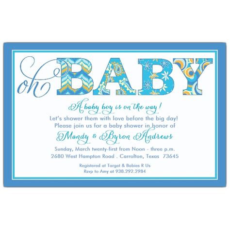 Now, this baby will be related to michael, through.delusion. Oh Baby Blue Shower Invitations | PaperStyle