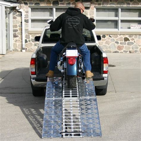 Trackside heavy duty wide aluminum folding motorcycle ramp. Black Widow Aluminum Folding Arched 3-Piece Motorcycle ...