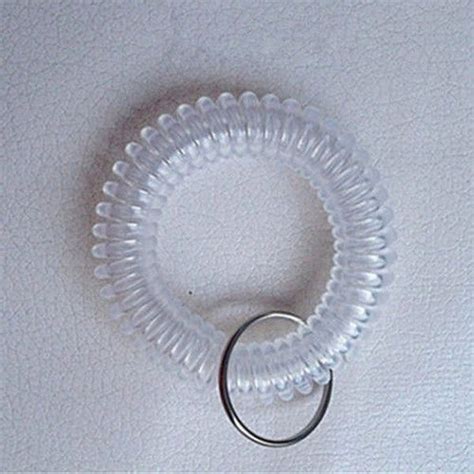 10 Pcs Spiral Wrist Coil Key Chains New In Sealed Bag White Wish