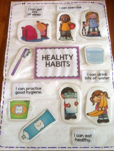 Healthy Habits Anchor Chart And Mini Accordion Book To Teach Students
