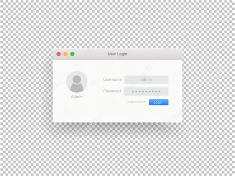 User Interface Login Form Template Vector Premium Download