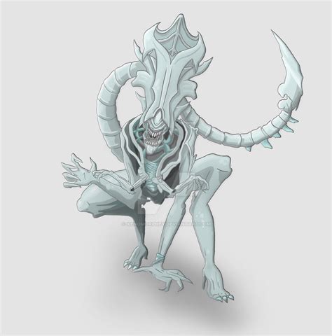 White Xenomorph Queen By Xenomorphey On Deviantart