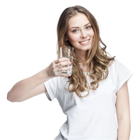 Young Woman Holding Glass Of Water Stock Photo Image Of Glass Thirst