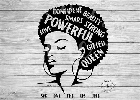 Black History Month Black History Svg Afro Svg Afro Word Art Natural Hair Strong Women