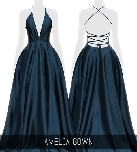 Amelia Gown Patreon Simpliciaty Sims 4 Dresses Sims 4 Wedding